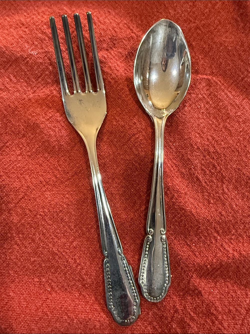 Towle Antique Baby Fork and Spoon